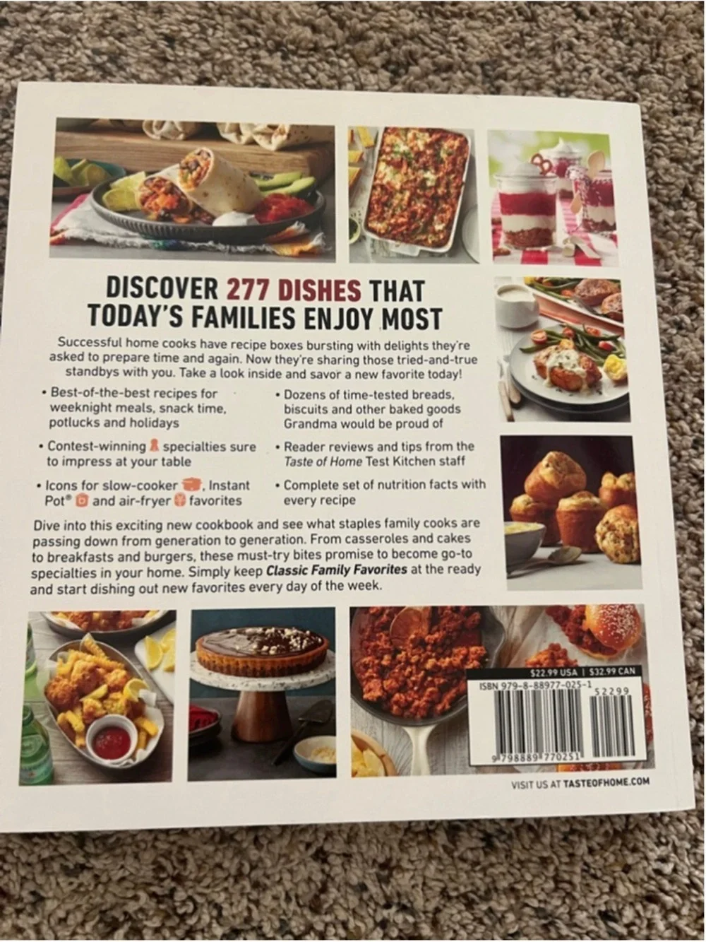 Taste of Home Classic Family Favorites Cookbook